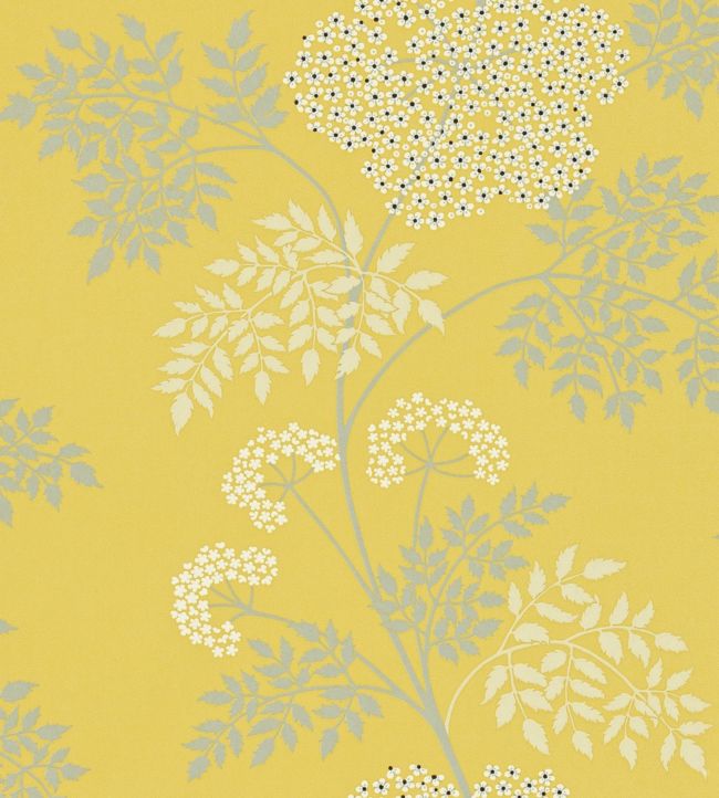 Cowparsley Wallpaper by Sanderson Chinese Yellow