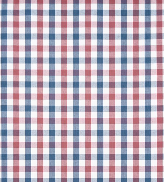 Saybrook Check Fabric in Blue and Red by Anna French Jane Clayton