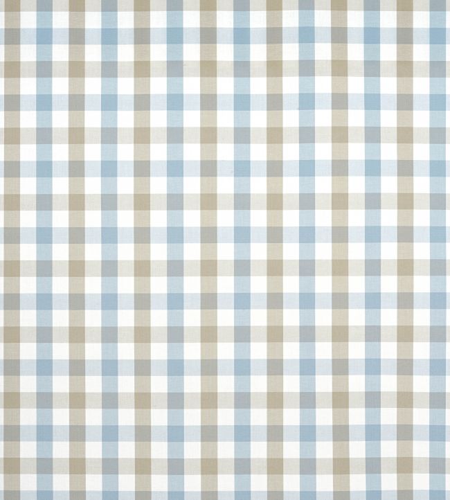 Saybrook Check Fabric by Anna French Spa Blue and Beige