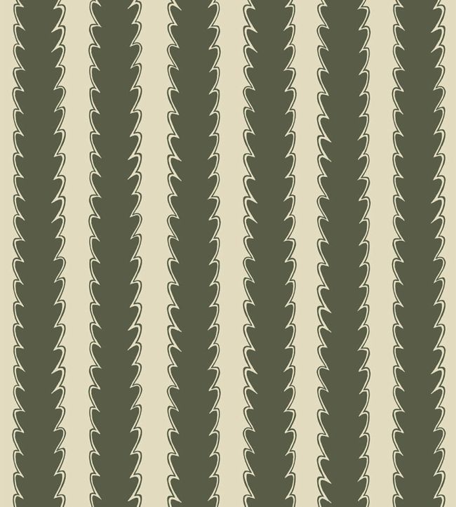 Scallop Stripe Wallpaper by Josephine Munsey Chaingate Green/Maitland Green