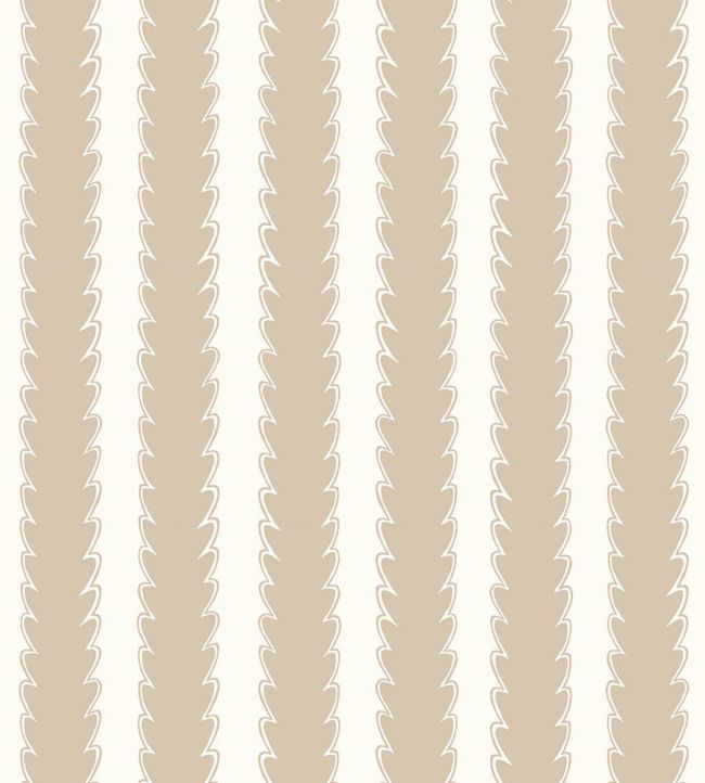 Scallop Stripe Wallpaper by Josephine Munsey Cromwell Stone/Hilles White