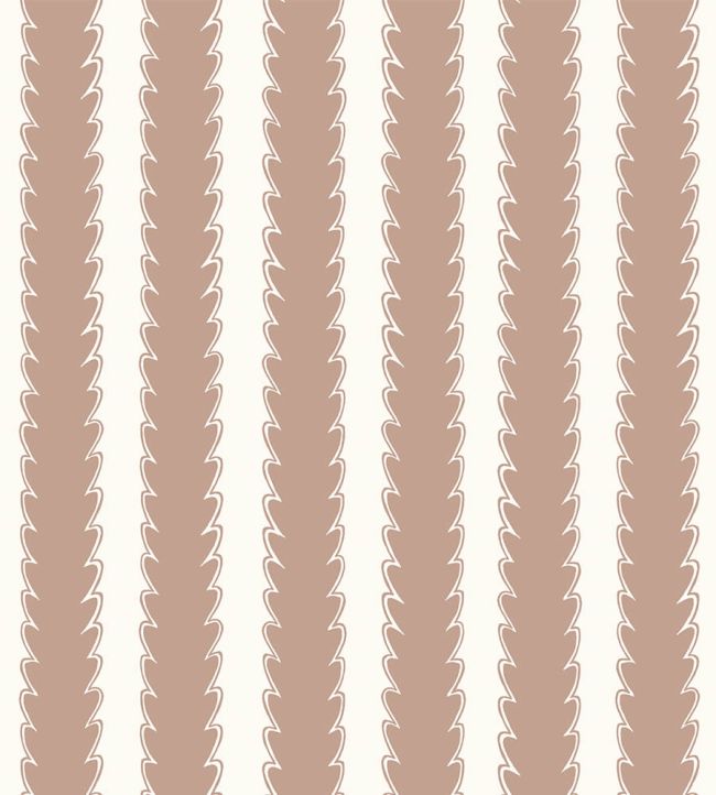 Scallop Stripe Wallpaper by Josephine Munsey Ham Pink/Hilles White