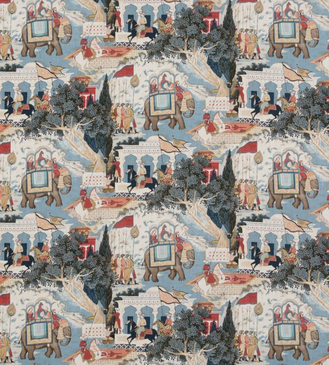 Shalimar Fabric by GP & J Baker Indigo / Red