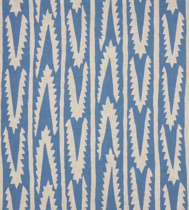 Shashka Fabric by Volga Linen Cornflower Blue