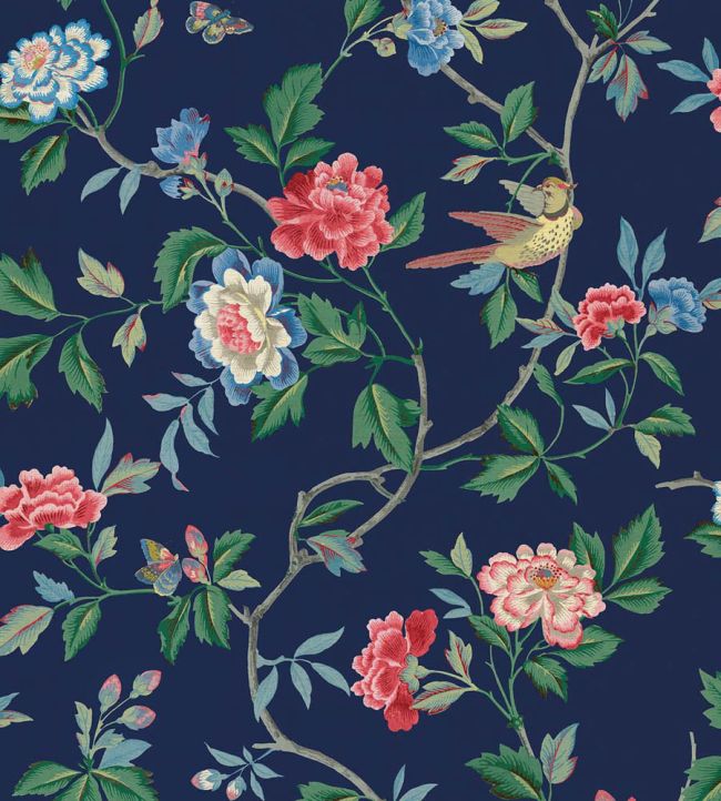 Ship House Wallpaper by Today Interiors Royal Blue