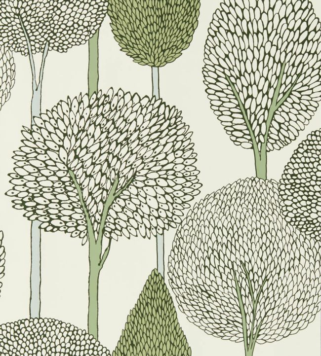 Silhouette Wallpaper by Harlequin Seaglass/Forest