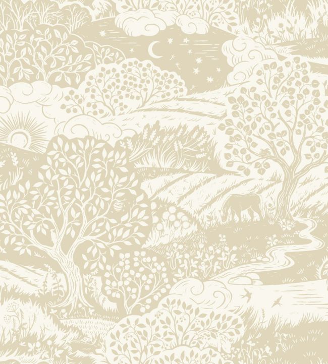 Solangen Wallpaper by Borastapeter Beige
