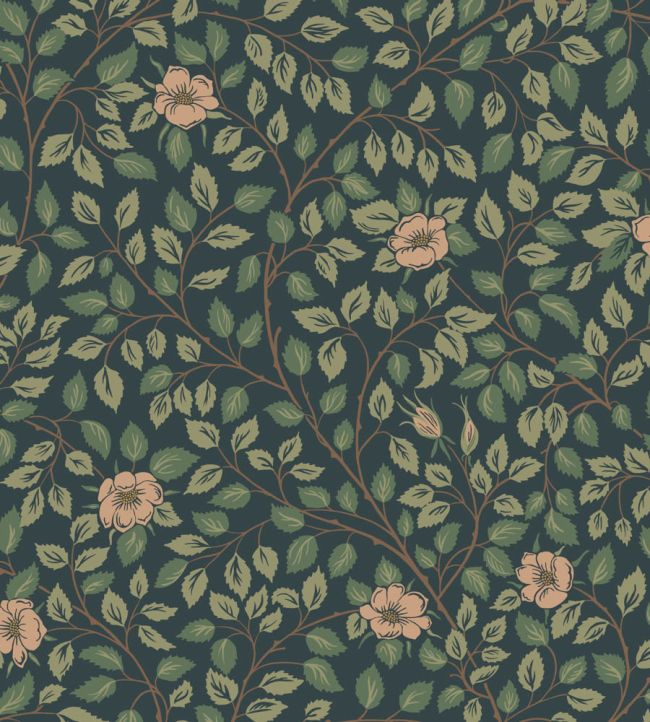 Solliden Wallpaper by Sandberg Midnight Blue