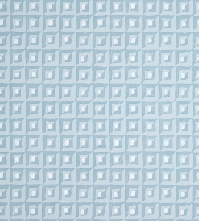 Square Dance Wallpaper in Light Blue by Thibaut Jane Clayton