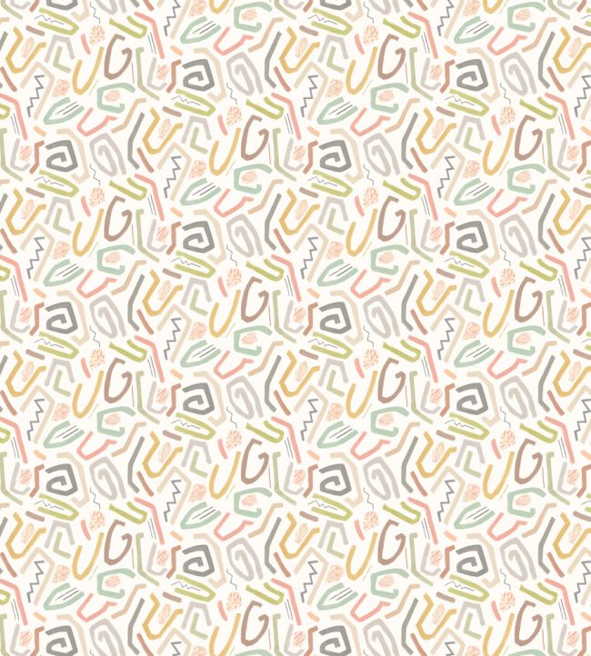 Squiggle Wallpaper by Ohpopsi Laurel & Sand