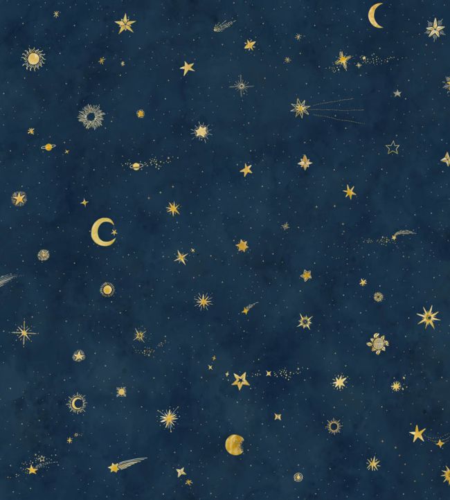 Starry Sky Wallpaper in Petrol by Sandberg | Jane Clayton