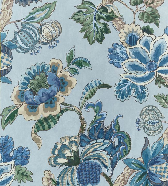 Stockbridge Wallpaper in Blue by Anna French Jane Clayton