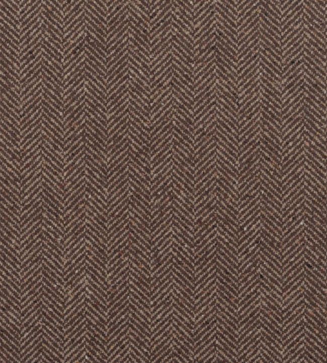 Stoneleigh Herringbone Fabric by Ralph Lauren Mahogany