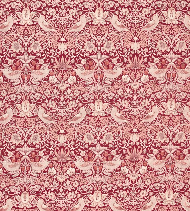 Strawberry Thief Jacquard Fabric by Clarke & Clarke Plum