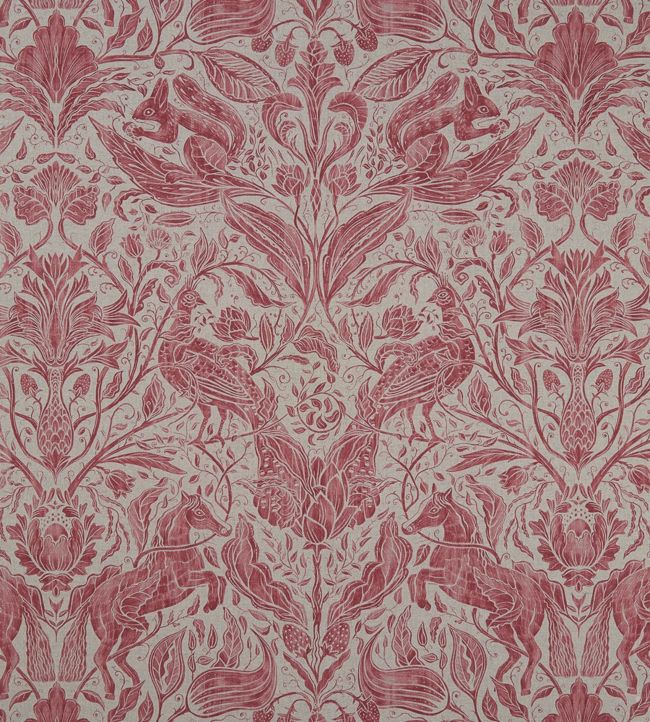 Forest Trail Fabric by Studio G Raspberry