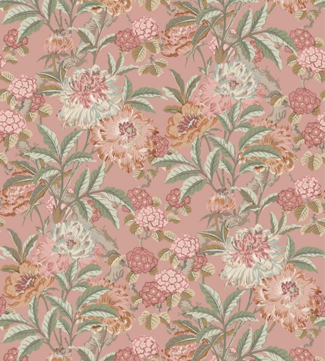 Summer Peony Wallpaper by GP & J Baker Red