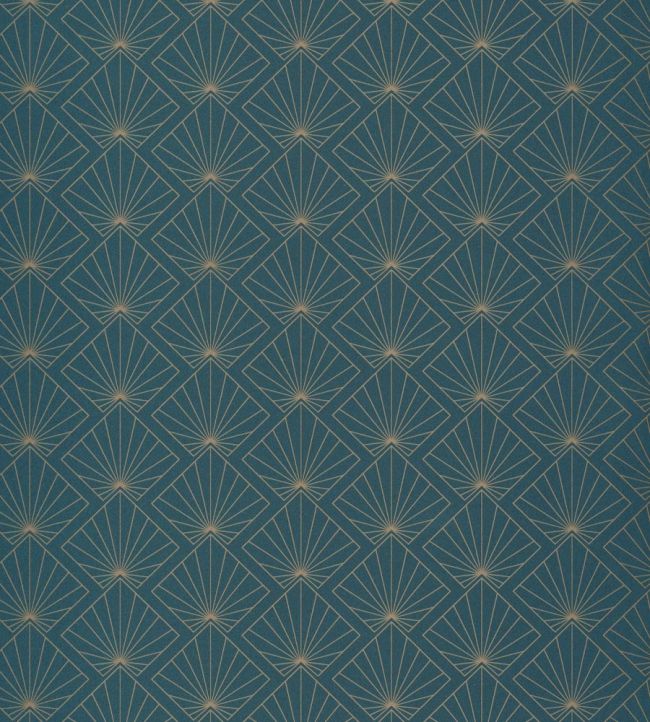 Sunrise Wallpaper by Caselio Teal Blue Dore