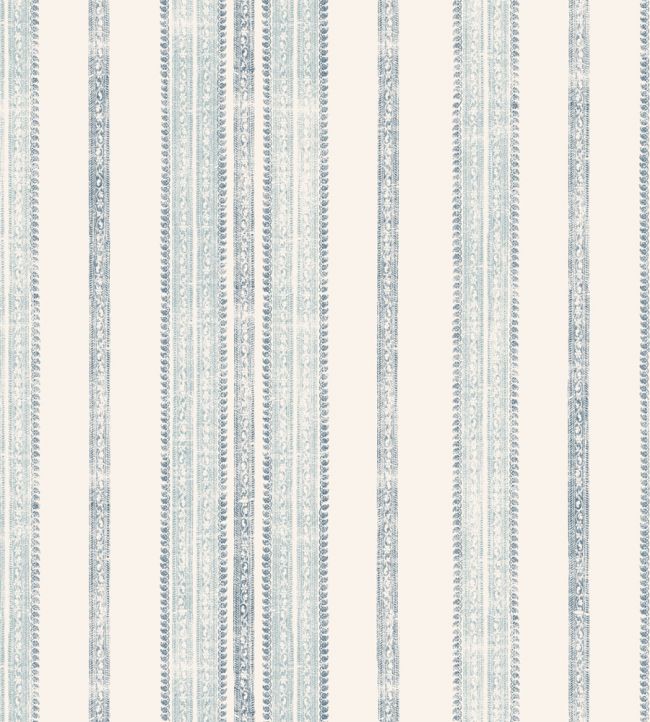Surat Stripe Wallpaper in 01 Indigo Blue by Madeaux | Jane Clayton
