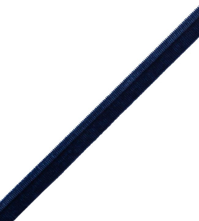 Swiss Velvet Grosgrain Piping Trimmings in Lapis by Samuel & Sons