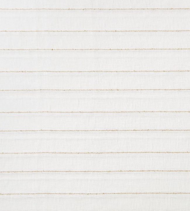 Textured Stripe Sheer Linen Fabric by Volga Linen Natural/White