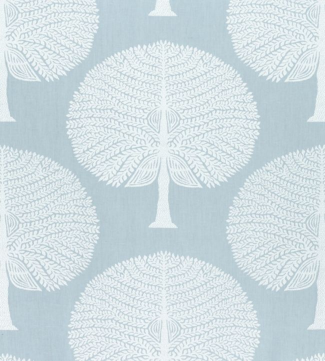 Mulberry Tree Fabric by Thibaut Spa Blue