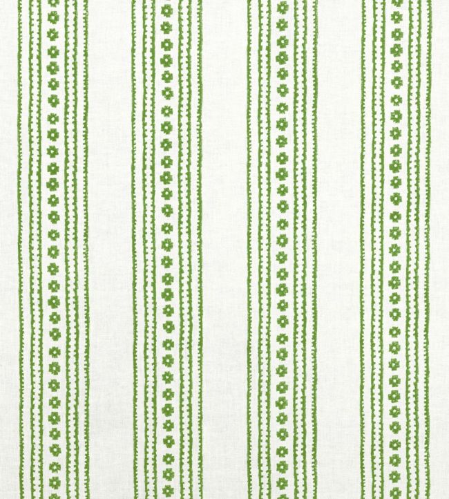 New Haven Stripe Fabric by Thibaut Green