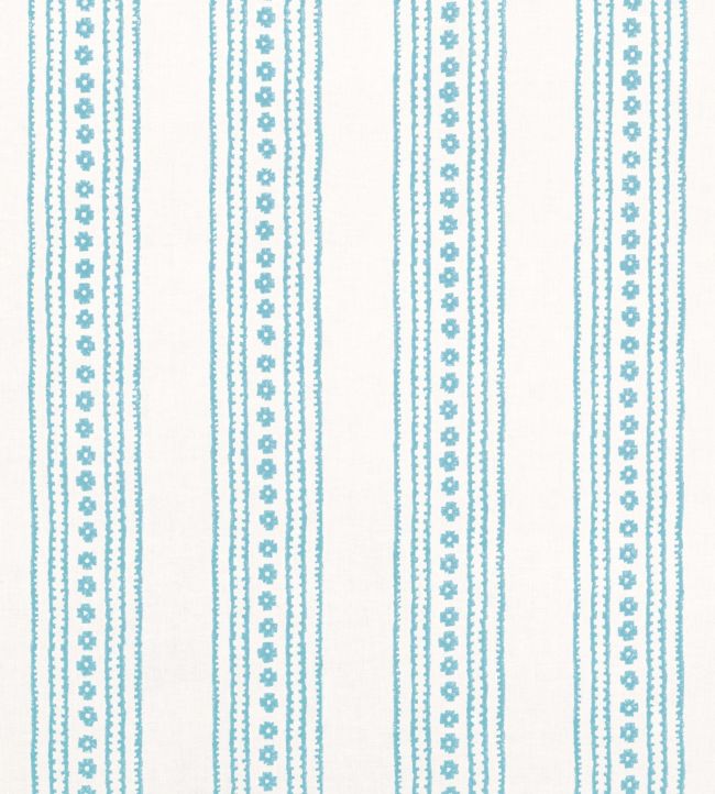 New Haven Stripe Fabric by Thibaut Turquoise