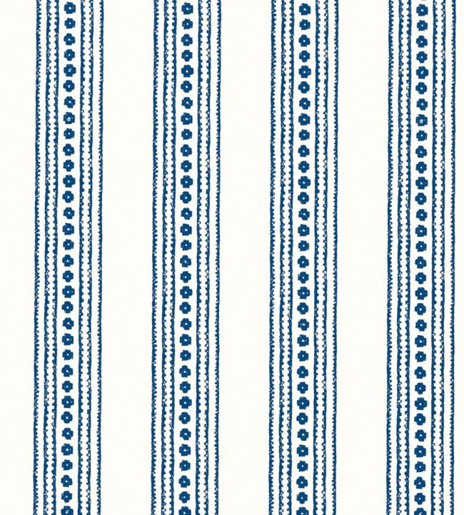 New Haven Stripe Wallpaper by Thibaut Navy