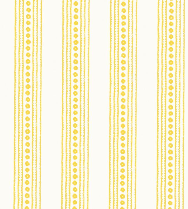 New Haven Stripe Wallpaper by Thibaut Yellow