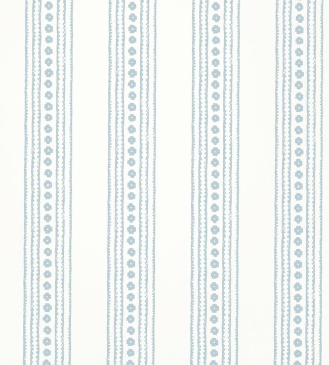 New Haven Stripe Wallpaper by Thibaut Spa Blue