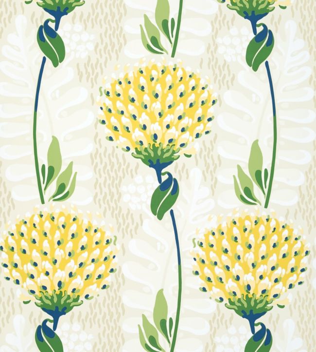 Tiverton Wallpaper by Thibaut Yellow