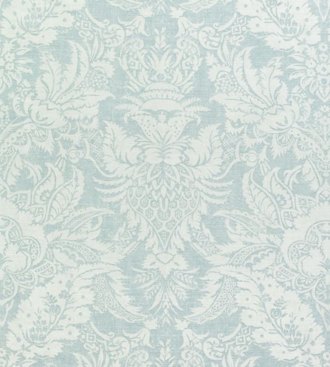 Chardonnet Damask Fabric by Thibaut Aqua