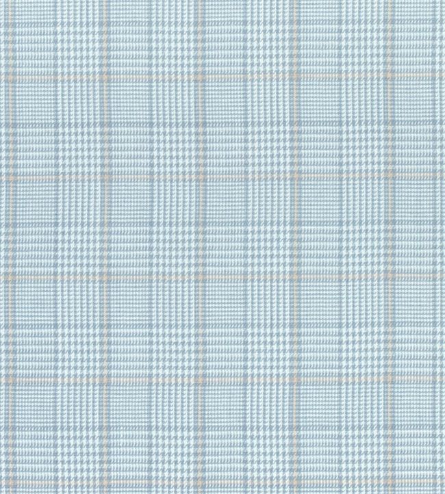 Grassmarket Check Fabric by Thibaut Slate Blue