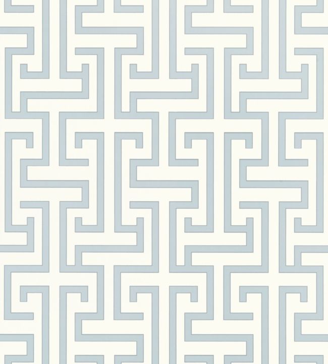 Ming Trail Wallpaper by Thibaut Light Blue