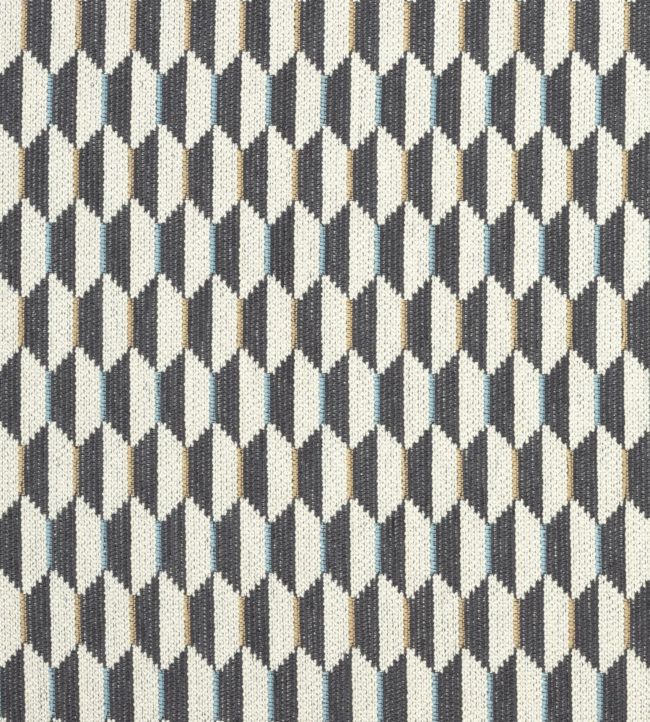 Optica Fabric by Thibaut Charcoal
