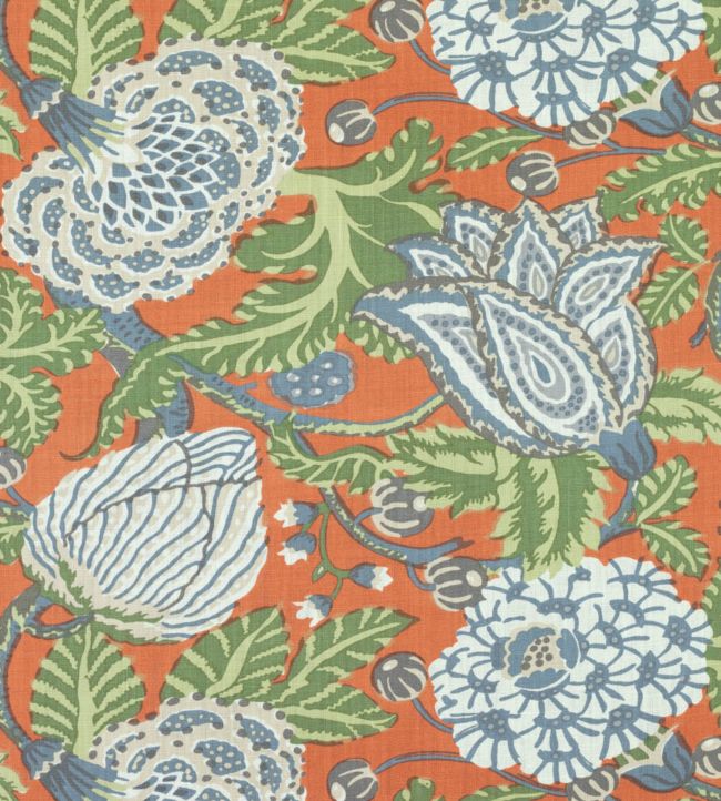 Mitford Fabric by Thibaut in Orange Jane Clayton