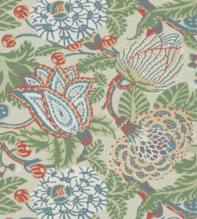 Mitford Wallpaper by Thibaut in Beige Jane Clayton