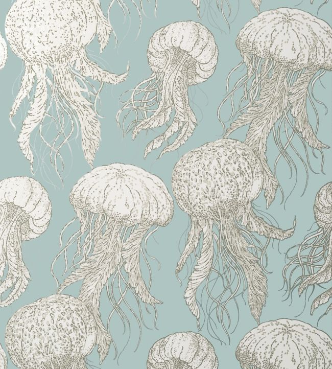 Jelly Fish Bloom Wallpaper by Thibaut Aqua