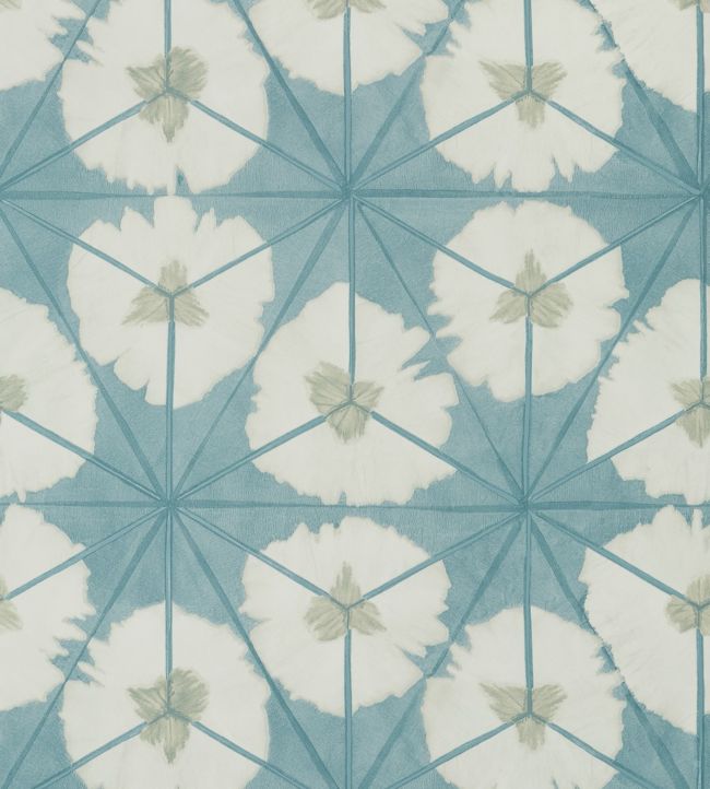 Sunburst Wallpaper by Thibaut Aqua