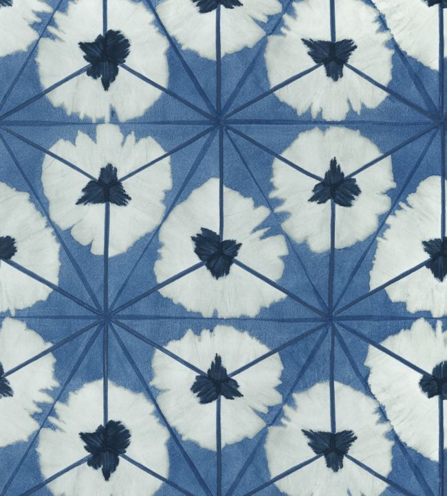 Sunburst Wallpaper by Thibaut Navy