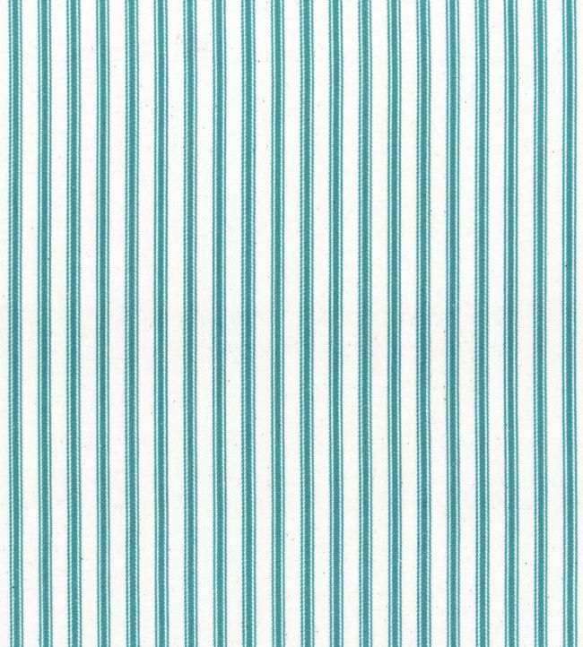 Ticking Stripe 1 Fabric by Ian Mankin Aqua