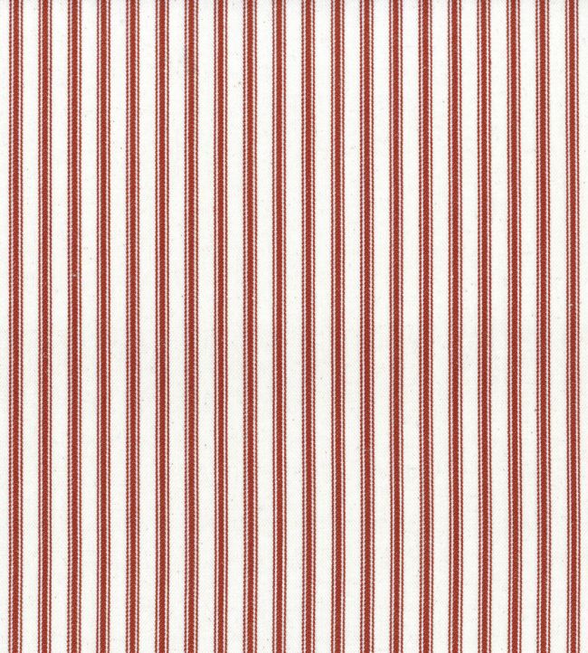 Ticking Stripe 1 Fabric by Ian Mankin Crimson