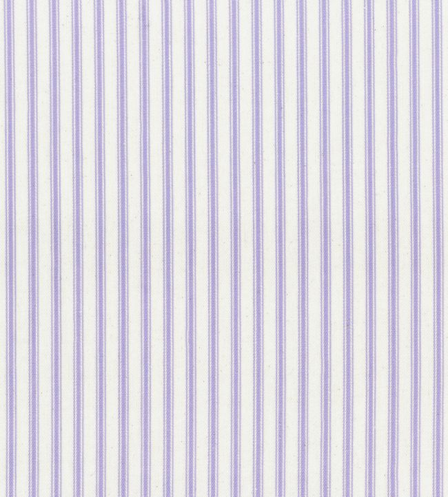 Ticking Stripe 1 Fabric by Ian Mankin Lilac