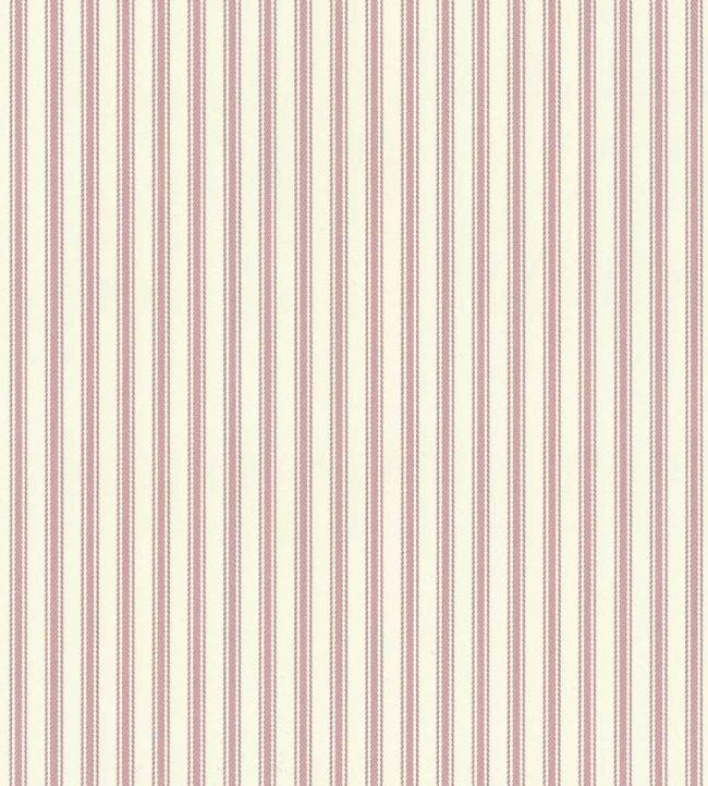 Ticking Stripe Wallpaper in Pink by Ian Mankin | Jane Clayton