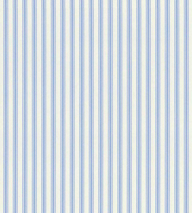 Ticking Stripe Wallpaper in Sky by Ian Mankin Jane Clayton