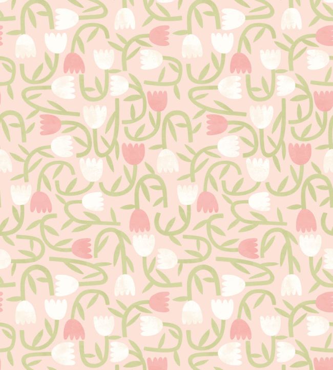 Tiny Tulip Wallpaper by Ohpopsi Blush
