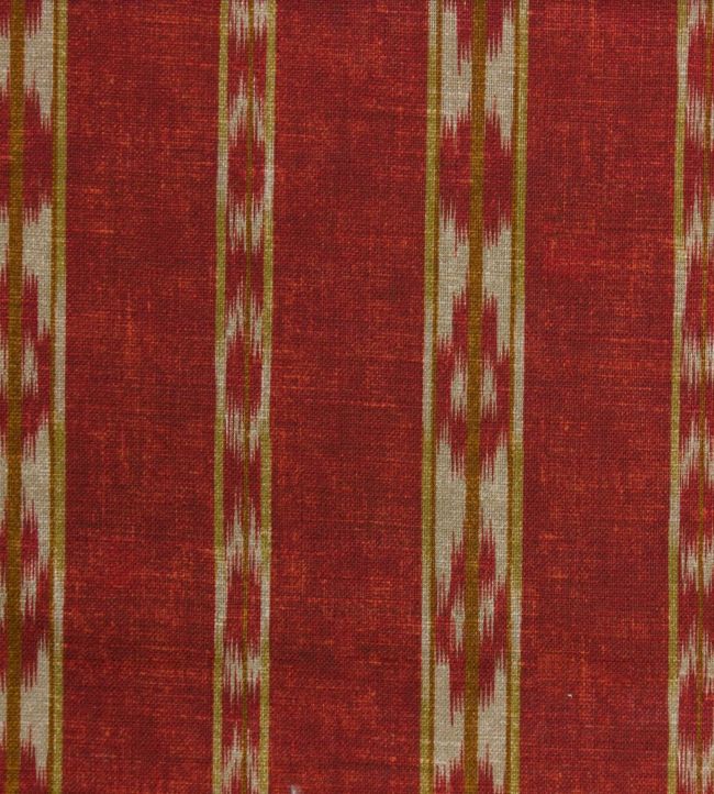 Ikat Stripe Fabric by Titley and Marr Paprika & Ochre