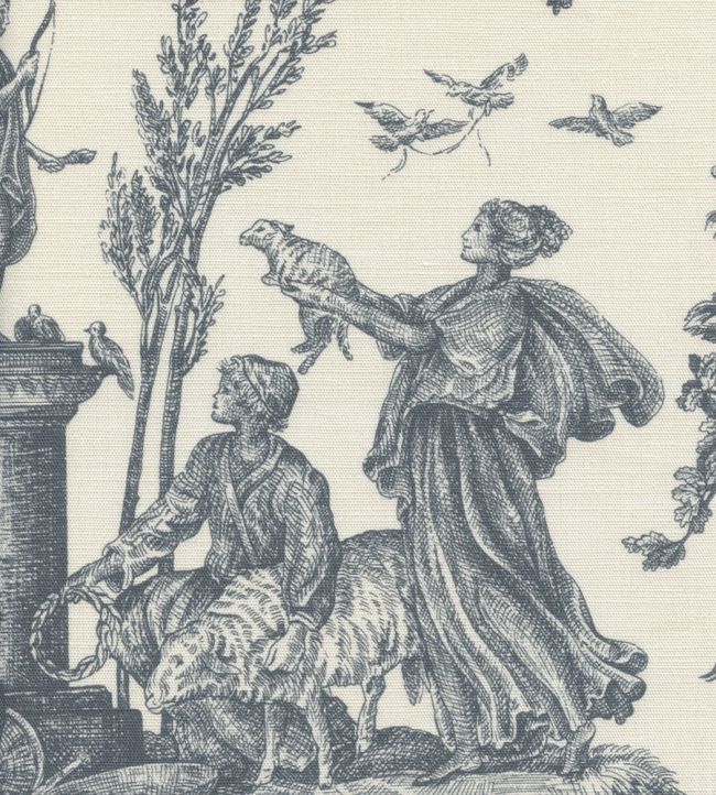 Toile Baptiste Fabric by Lewis & Wood Moule