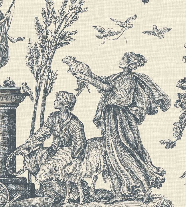 Toile Baptiste Wallpaper by Lewis & Wood Moule