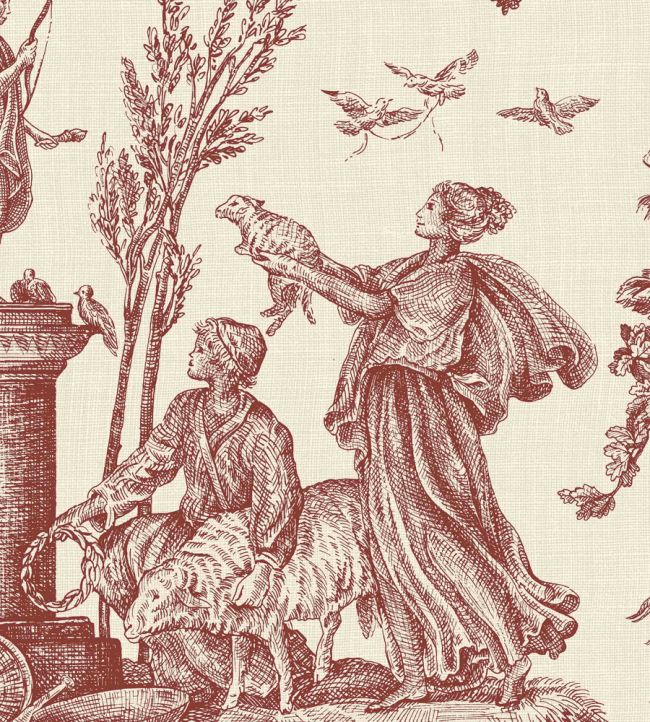 Toile Baptiste Wallpaper by Lewis & Wood Rhone